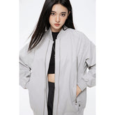 Unisex Jacket Zipper Decorations Vintage Overalls Jacket Men and Women Loose Jacket